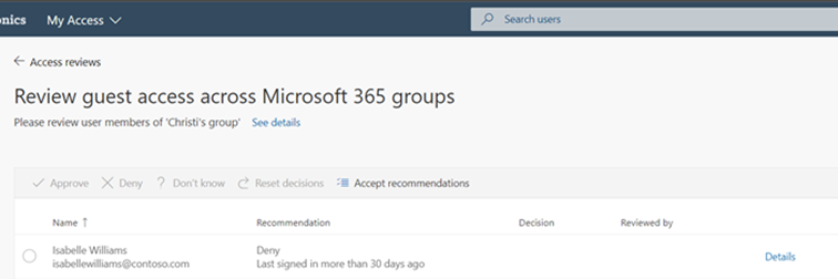 thumbnail image 4 of blog post titled                                              Access Reviews for guests in all Teams and Microsoft 365 Groups is now in public preview                                             